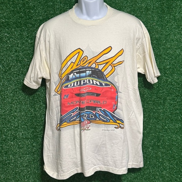 jeff gordon Cream and Red Retro Car Short Sleeve Tee - Picture 1 of 5